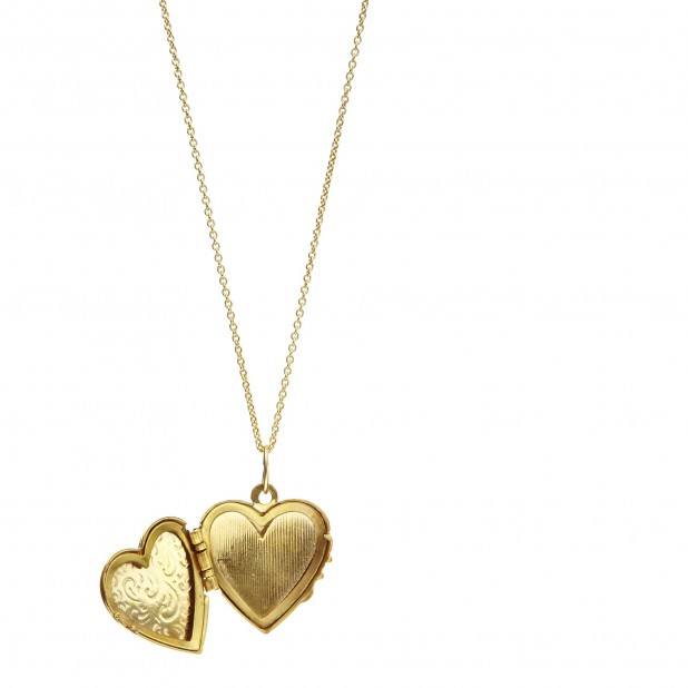 vintage gold heart locket