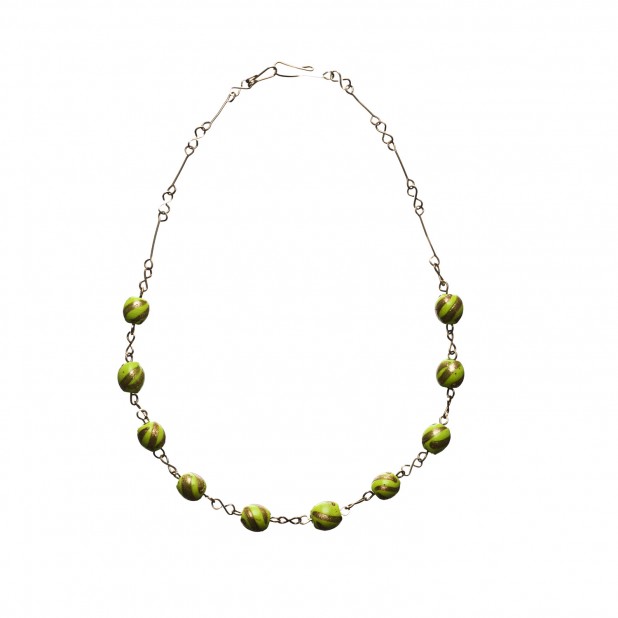 lime glass necklace