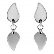 leaf earrings silver chavin