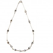 black foil glass necklace