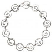 swirls silver necklace
