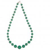 vintage green glass necklace