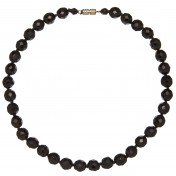 black glass faceted necklace vintage